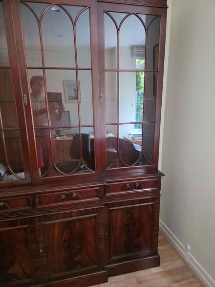 Photo of free Large wooden cabinet / book case (Oxted Downs RH8) #2