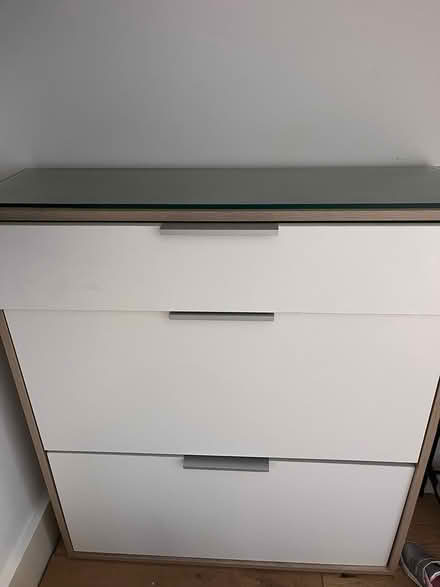 Photo of free Shoe cabinet and glass shelve (SW208BW) #2