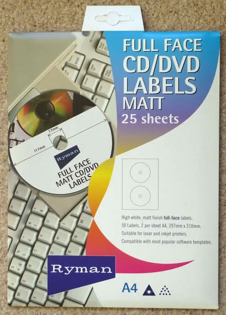 Photo of free Pack of CD/DVD Self-Adhesive Labels (Caldecott OX14) #1