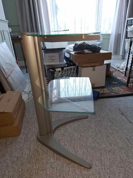 Photo of free Glass and metal shelving unit (Chelmsford, CM1) #2