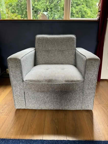 Photo of free Grey Fabric Armchair (Kingshurst, B37) #1