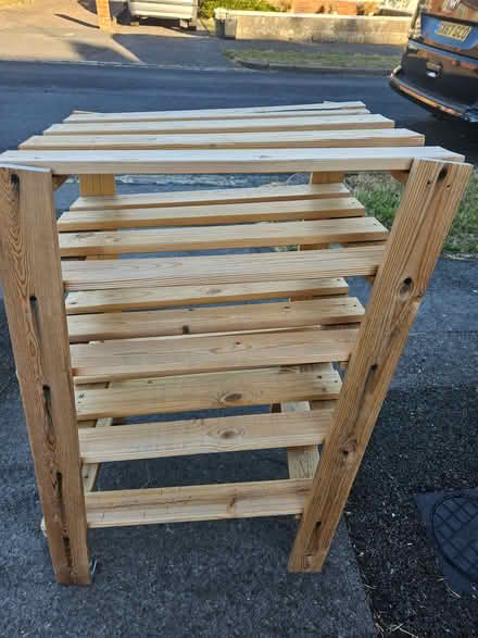 Photo of free Wooden shelf unit (Church RG2) #1
