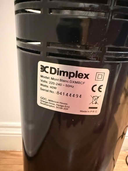 Photo of free Repair project: Dimplex Mont Blanc DXMBCF tower fan (Croydon centre CR0) #2