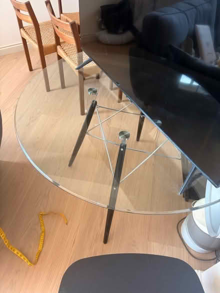Photo of free Glass Dining table with black legs (Chelsea SW3) #2