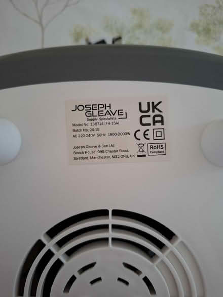 Photo of free Low level plug-in fan heater (Dronfield Woodhouse S18) #4