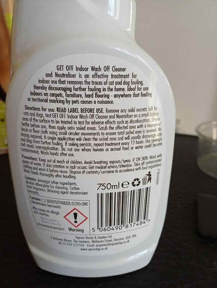 Photo of free Get off dog/cat indoor cleaner and neutraliser (Northcourt OX14) #2