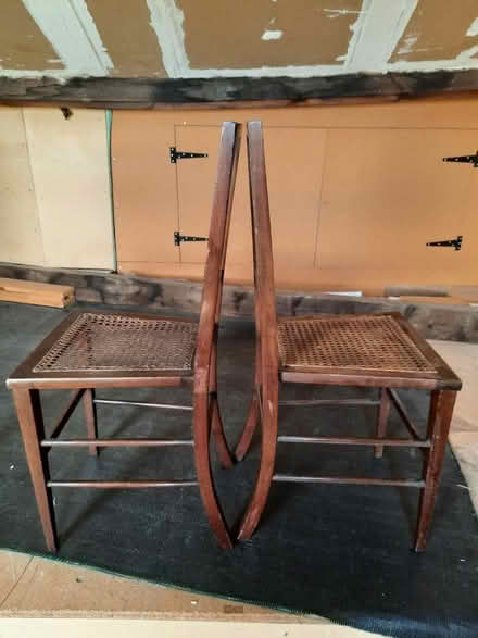 Photo of free Pair of cane-seated bedroom chairs (Desford LE9) #2