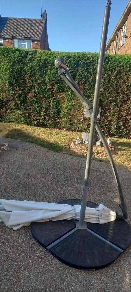 Photo of free Metal garden parasol - broken (Kettering) #1