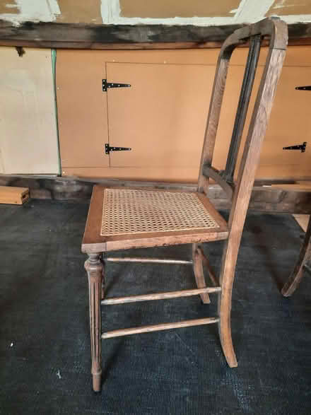 Photo of free 2 wooden cane-seated bedroom chairs (Desford LE9) #4