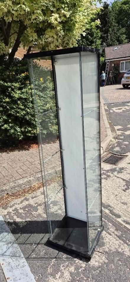 Photo of free 166cm high Glass Shorwcase (ME15 Wheatsheaf Close) #1