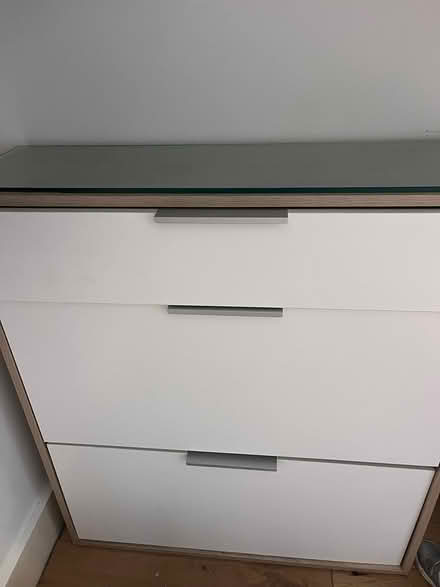 Photo of free Shoe cabinet and glass shelve (SW208BW) #1