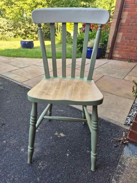 Photo of free 3 painted wooden chairs (Colletts Green WR2) #1