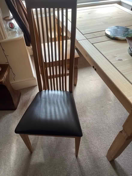 Photo of free 4 wooden chairs 2 padded chairs (Old Windsor SL4) #2