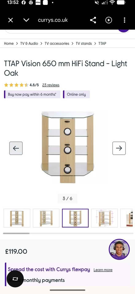 Photo of free glass multi media stand (ME11) #1