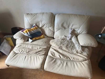 Photo of free Cream sofa recliner 2 seater (Shankill) #1
