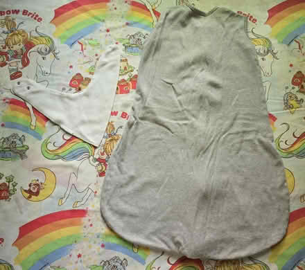 Photo of free Gray Baby Swaddle and B&W Bib (West 7th) #3