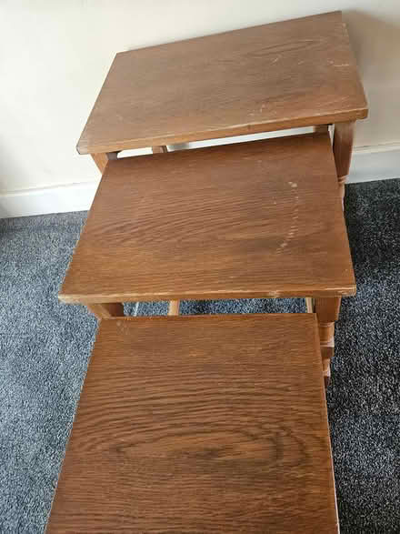 Photo of free Nest of 3 wooden tables (WF14) #3