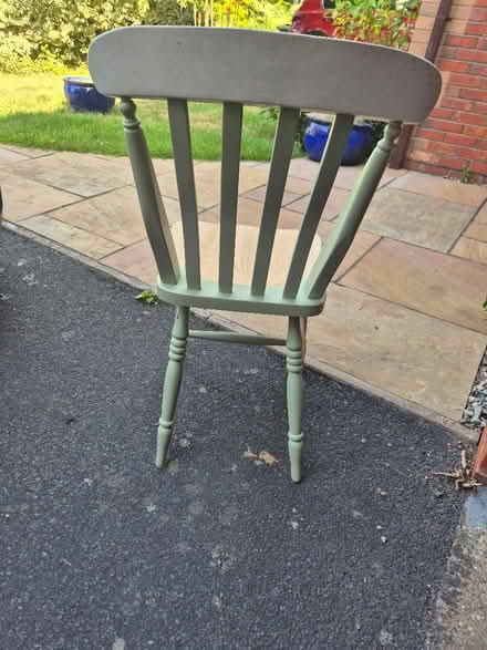 Photo of free 3 painted wooden chairs (Colletts Green WR2) #2