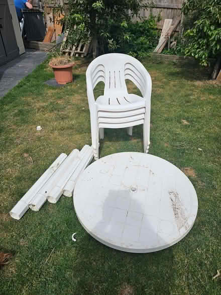 Photo of free Patio table & 4 chairs (Broughton CH4) #1