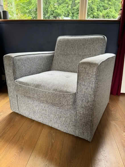 Photo of free Grey Fabric Armchair (Kingshurst, B37) #2