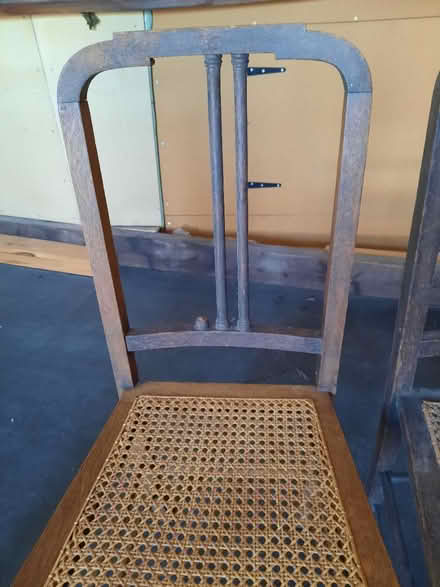 Photo of free 2 wooden cane-seated bedroom chairs (Desford LE9) #2