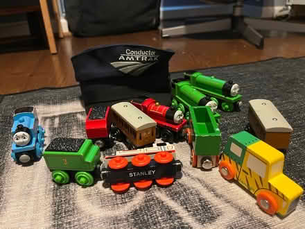 Photo of free Toy trains & conductor hat (Columbia Heights) #1