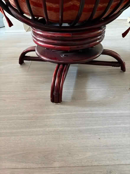 Photo of free Spinning/rocking bamboo chair (Knotty ash Liverpool) #4