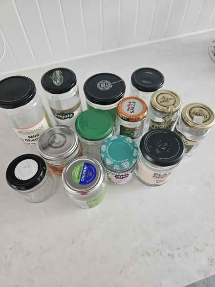 Photo of free 13 glass jars (Shenley WD7) #1