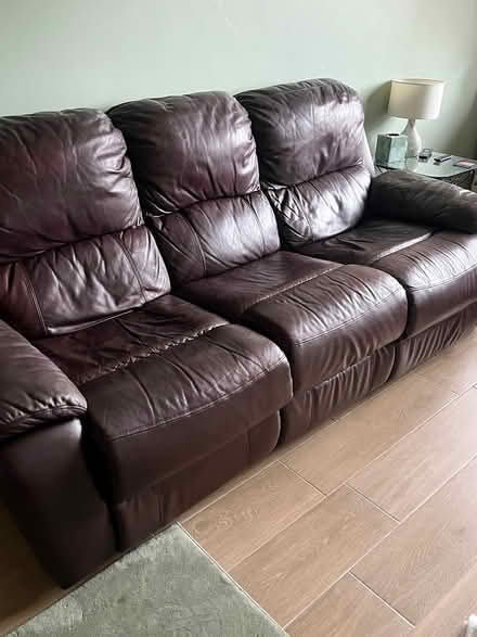 Photo of free Leather suite of furniture (Mountmellick co Laois) #2