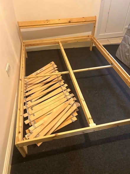 Photo of free Furniture. Bed mattress bedside tables desk (Whitchurch CF14) #1