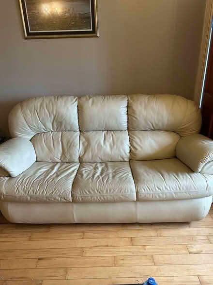 Photo of free Beige Leather Sofa (Trim Road, Navan) #1