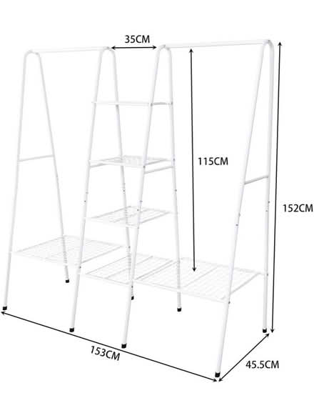 Photo of free Clothes rack white (Brixton SW2) #4