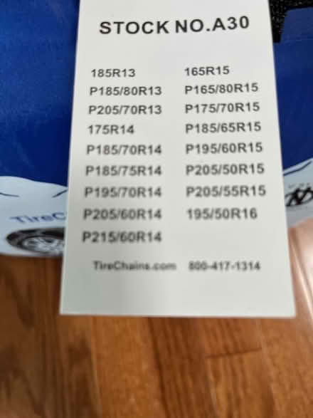 Photo of free NEW Tire chains (terra linda) #2