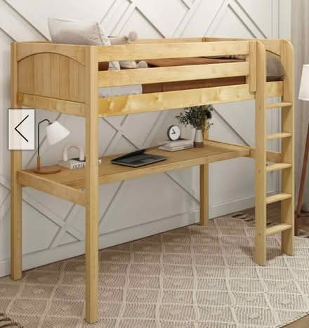 Photo of free High Study Loft Bed with Long Desk (South Los Altos) #3