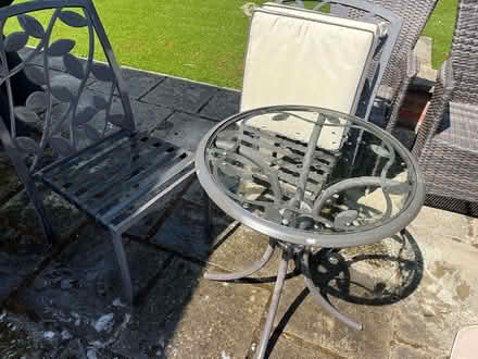Photo of free Bistro patio table and two chairs (Rickmansworth central WD3) #1