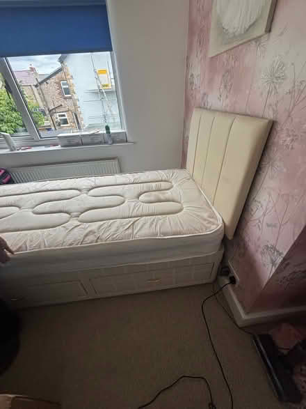 Photo of free Single divan bed and headboard (Brierlow Bar SK17) #3