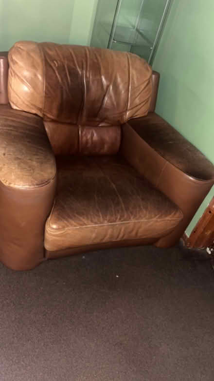 Photo of free Leather Sofa (Bursledon SO31) #1