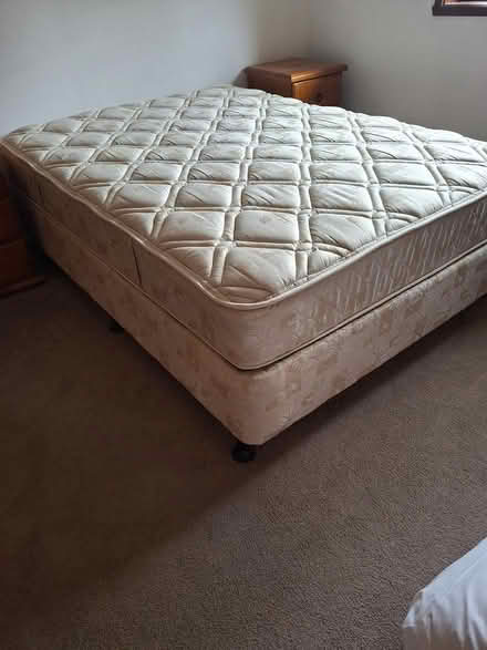 Photo of free Queen bed base and mattress (Lara) #1