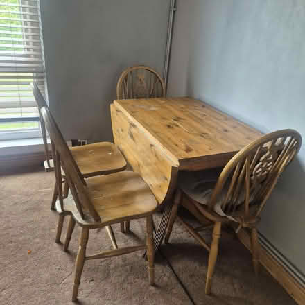 Photo of free Adjustable table and 4 chairs (Boggart hill LS14) #4