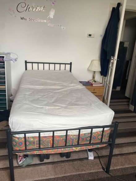 Photo of free Metal Bed Single Bed Mattresses (Drighlington, BD11) #1
