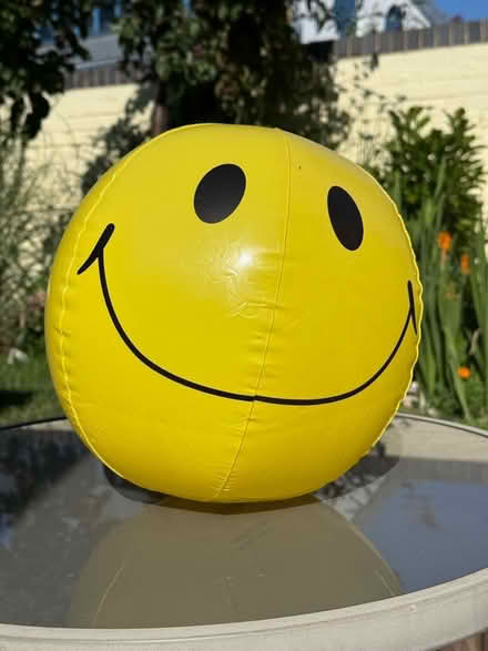 Photo of free 3 small inflatable beach balls - Smiley faces (Chipping Barnet EN5) #1