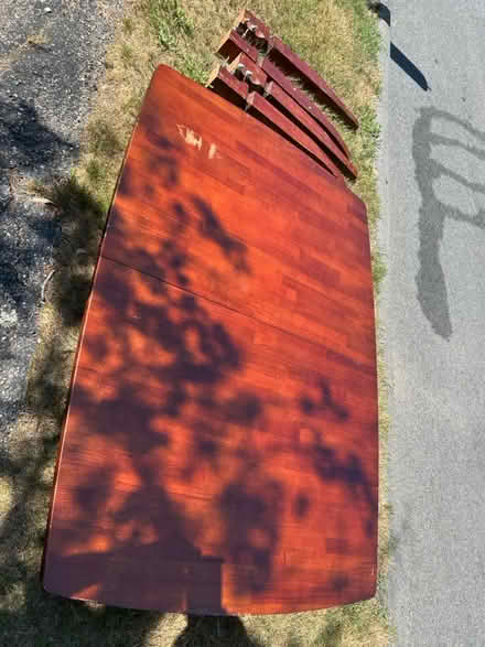 Photo of free Curb alert “Heavy wood table” (16 Roberts rd Wilmington) #2