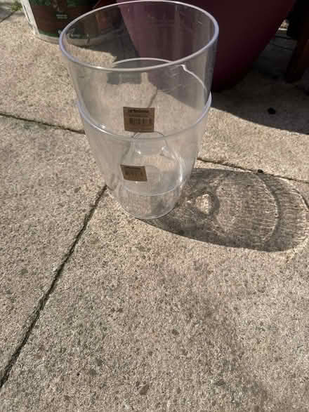 Photo of free 2 clear plant pots (CR7) #1