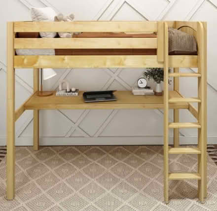 Photo of free High Study Loft Bed with Long Desk (South Los Altos) #1