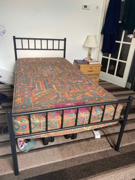 Photo of free Metal Bed Single Bed Mattresses (Drighlington, BD11) #2