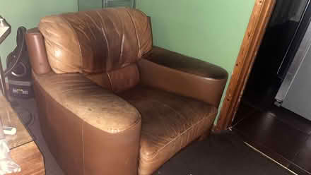 Photo of free Leather Sofa (Bursledon SO31) #2