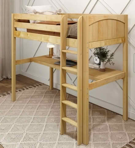 Photo of free High Study Loft Bed with Long Desk (South Los Altos) #2