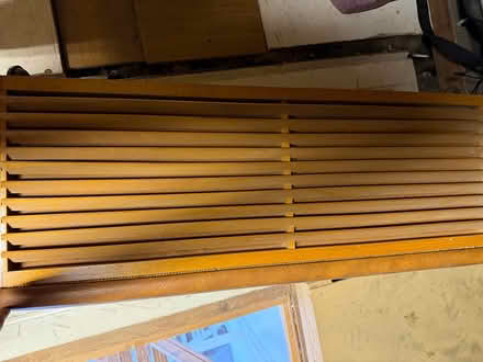 Photo of free Ottoman light brown/ vinyl top (Shirley, Croydon) #3