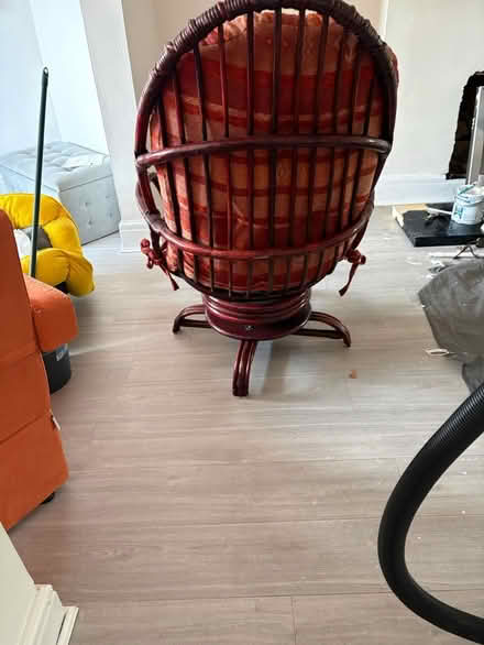 Photo of free Spinning/rocking bamboo chair (Knotty ash Liverpool) #3