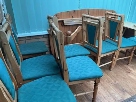 Photo of free Dining table and 6 chairs (Near Brook Farm Road, Sax) #1